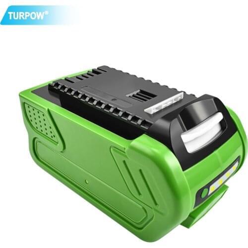 Turpow 40V 6000mAh Rechargeable Replacement Battery For Creabest 40V 200W GreenWorks 29462 29472 22272 G-MAX GMAX Battery