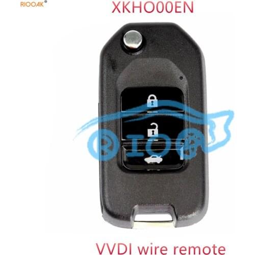 RIOOAK 10pcs/lot XHORSE WIRE XKHO00EN 3 Buttons Remote Key For Honda VVDI2 VVDI MINI KEY TOOL free shipping honda civic