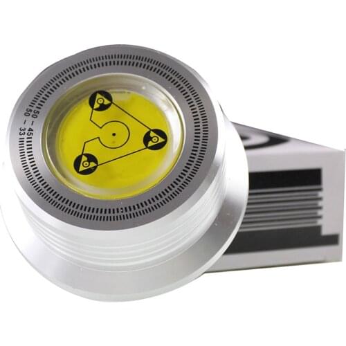 50HZ 300g Record Weight LP Disc Stabilizer with Spirit Level Turntable Vinyl Clamp Aluminum Clamp for LP Vinyl Record Player