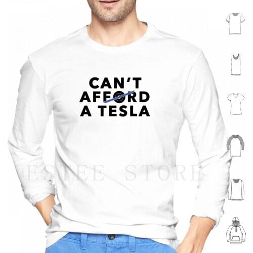 Can'T A Tesla ( Blue ) Hoodie Long Sleeve Onewheel One Wheel Onewheel Xr Onewheel Pint Onewheel Plus Tesla Electric