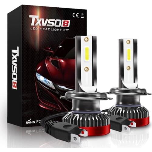 TXVSO8 H7 Mini LED Headlight Bulb 8000LM 6000K H1 9005 HB3 9006 HB4 H8 H9 H11 Car Headlamp H4 Headlight Bulb Bombillas Led Coche