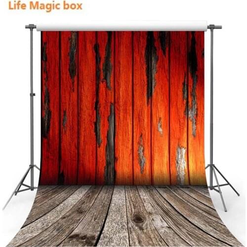 Photo Studio Tuin Vinyl Achtergrond Retro Blue Stitching Wood Slab Foto-215