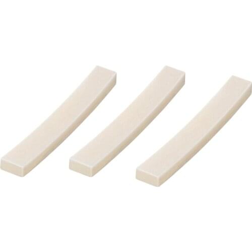 Electric Guitar Bone Nut Blanks for telecaster Vintage Guitar Bass Natural Buffallo Bone 44.5*3.4*6.15mm
