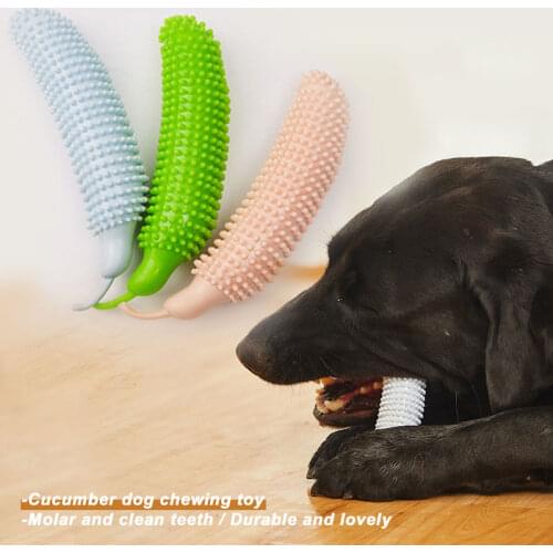 Dog Chew Toy Cucumber Shape Molar Dog Accessories for Small Dog TPR Pet Products for Teedy Rubber Puppy Chewing Toy Dropshipping