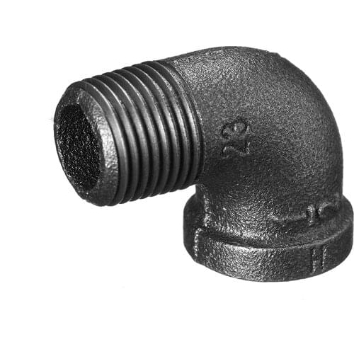 1pc 1/2" & 3/4'' Street Elbow, 90 Degree Black Pipe Fittings - Decorative Pipe Décor, Metal Pipe Furniture