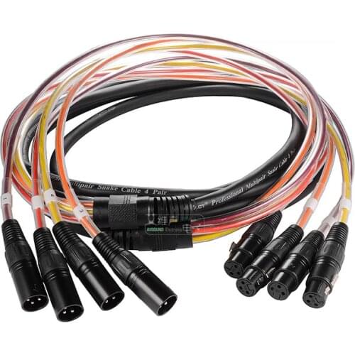 1Pcs Taiwan SREXACT 4-channel fast cable 4-way rainbow multi-core cable mobile performance cabinet jumper 3m cable
