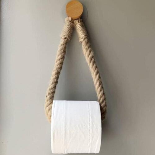 1Pcs Vintage Towel Hanging Rope Toilet Paper Holder Home Hotel Bathroom Decorating Supplies