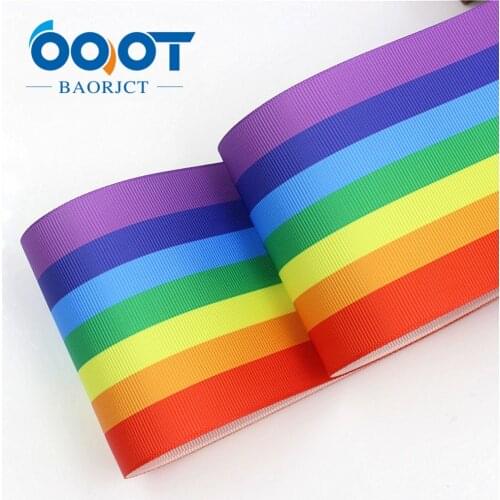 1053 - 3 inch 75mm Rainbow clouds Printed grosgrain ribbon , 10 yards DIY handmadeHair accessories Material wedding gift wrap