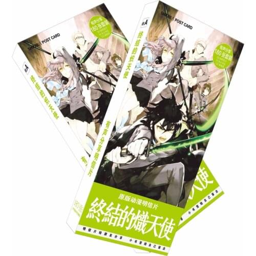 180pcs/Set Anime Seraph Of The End Paper Postcard/Greeting Card/Message Card/Birthday Letter Envelope Gift Card