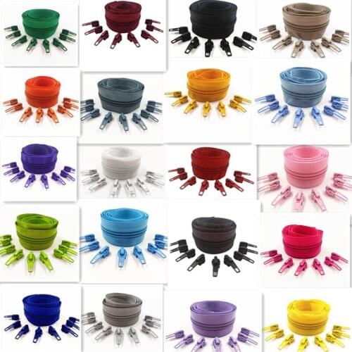 20 Meters Long Zipper 20 Auto Locking Sliders 5# Nylon Zipper Used For Clothing Handbags