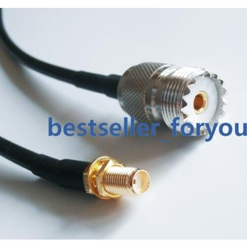 8inch UHF Female SO239 SO-239 SL16 To SMA Female RF Pigtail Cable RG58 20cm