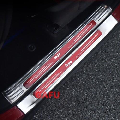 Car Accessories for toyota chr Scuff Plate Stainless Steel Door Sill Pedal Car Styling Sticker 2017 2018 2020