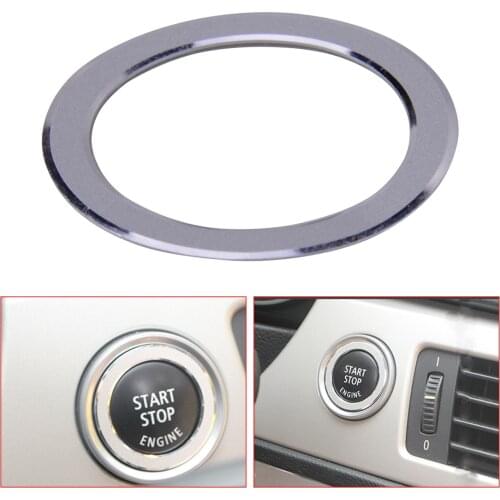 DWCX Car Key Engine Start Ignition Button Cover Trim Ring Decoration fit for BMW 3 series E90 2009 2010 2011 2012
