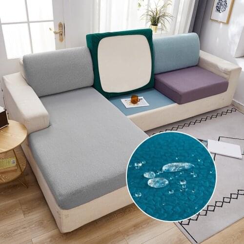 Seersucker Sofa Seat Cushion Cover Waterproof Living Room Elasticity Sofa Cover Anti-scratch Sofa Protective Covers 12Size