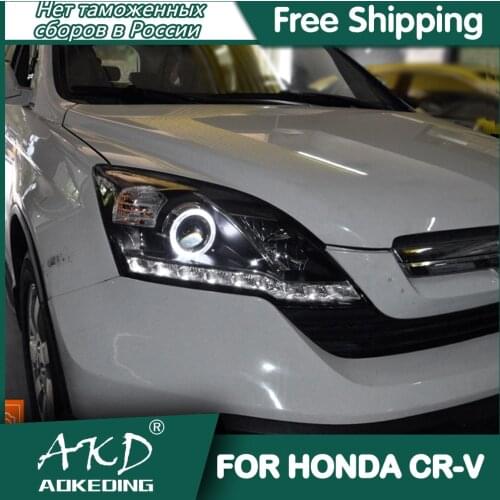 For Car HONDA CR-V Headlights 2007-2011 DRL Day Running Light LED Bi Xenon Bulb Fog Lights Car Accessory honda CRV Head Lamp