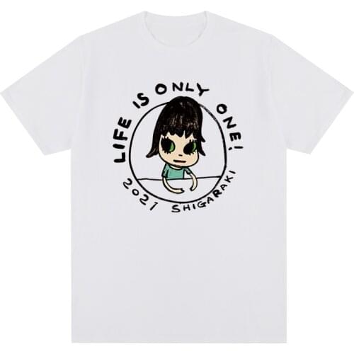 Yoshitomo Nara life is only one Cute Girl Japanese Anime Cartoon t-shirt Cotton Men T shirt New TEE TSHIRT Womens