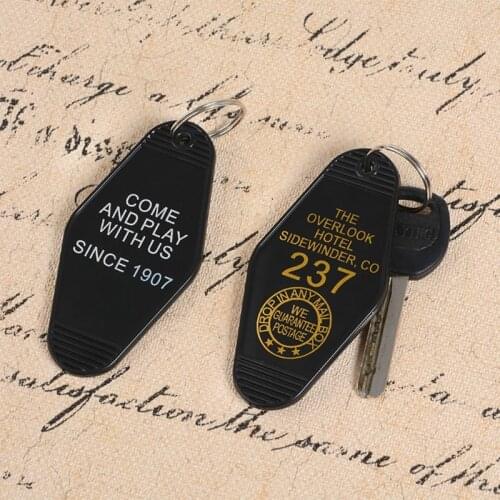 Hotel Room 237 Key Tag Hotel Motel Keychain The Overlook Hotel Sidewinder CO Inspired Key Tag keyrings Jewelry Unisex