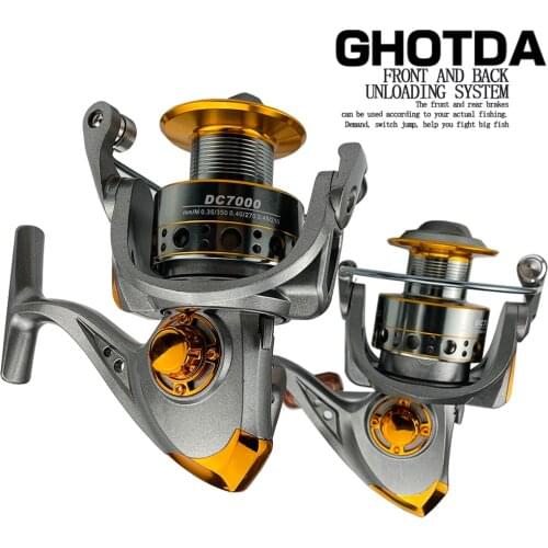 GHOTDA Wheels Fish Spinning Reel 5.2:1 13Ball Bearing 1000-7000 Series Spinning Wheel Type Fishing Wheel