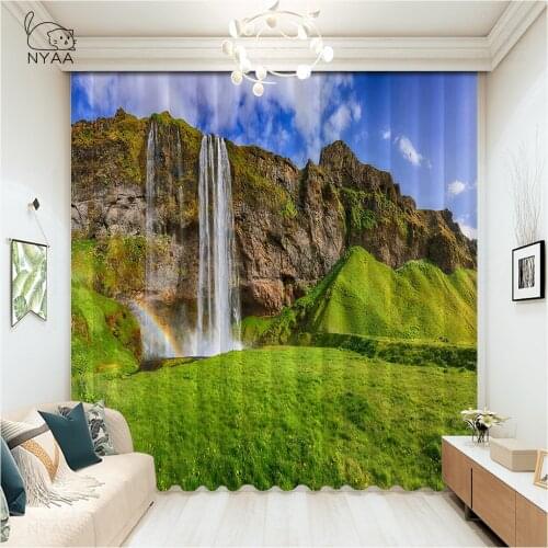 Beautiful Window Curtain Waterfall Pastoral Window Panel Curtain Europe And American Style Grommet Curtains Micro Shading