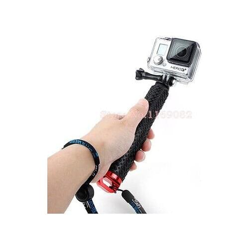 Red Telescoping Extendable 19-49cm Monopod For GoPro Cameras Hero HD 2 3 3+ 4 SJ4000 /SJ 5000 with sling and screw Free ship