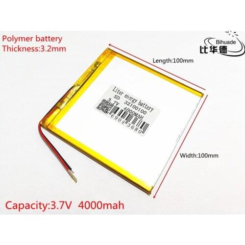 3.7V 4000mAh Lithium Polymer LiPo Rechargeable Battery cells power For PAD GPS Vedio Game E-Book Tablet PC Power Bank