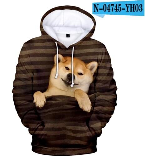 Fashion Design Cute Shiba Inu 3D Hoodies Boys/Girls Long Sleeve Autumn Winter Sweatshirts Casual Akita Dog High quality Clothes