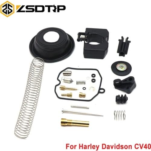 ZSDTRP Motorcycle Carburetor Repair Kit With Spare Jets Set For Harley Davidson CV40 Motorbike Accessories