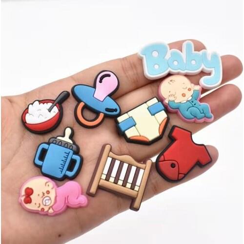 New Hot Crocses Charms Designer DIY Cute Baby Bottle Panties Shoes Decaration for Croc JIBZ Clogs Kids Boys Women Girls Gifts