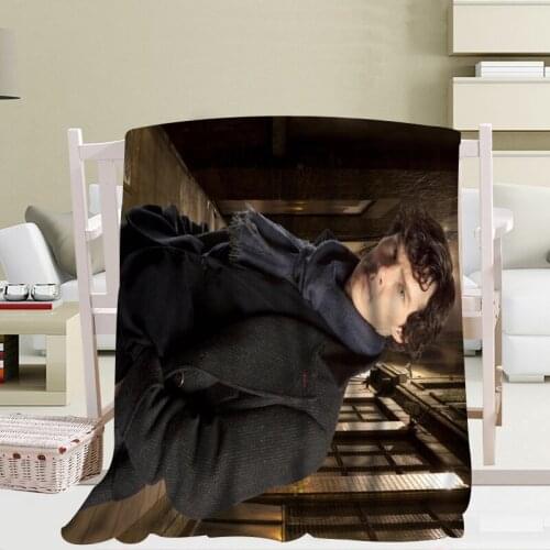 Custom Benedict Cumberbatch Blanket Manta Flannel Blanket Sofa/Bed/Plane Travel Bedding 80X150cm.100X125cm,125X150cm