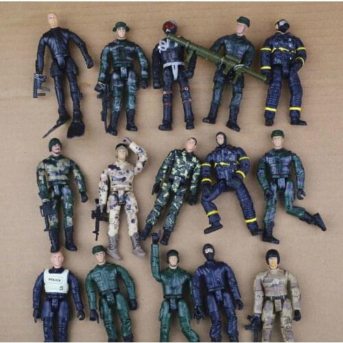 Super multi-joint movable soldier sand table doll with 18 adjustable joints about 10cm at random
