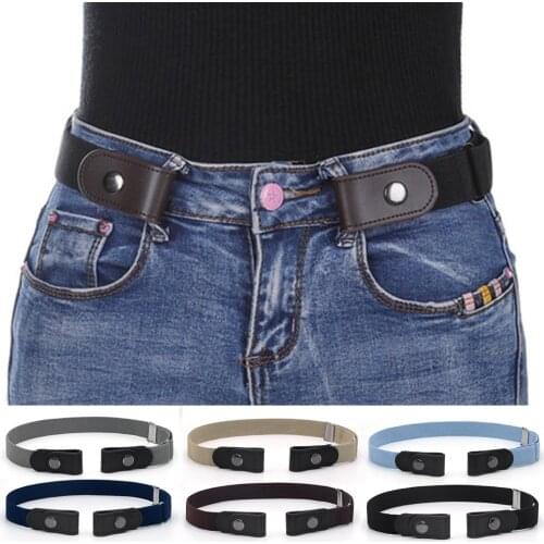 Belts For Women Buckle-Free Waist Jeans Pants No Buckle Stretch Elastic Waist Belt For Men Invisible Belt 2021