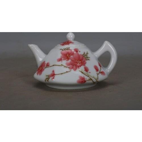 Old rare Chinese porcelain Peach teapot,#01