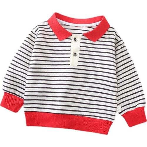 Spring Autumn Fashion Baby Girl Clothes Boy Cotton Casual Striped T-Shirt Children Active Costume Infant Clothing Kids Tracksuit