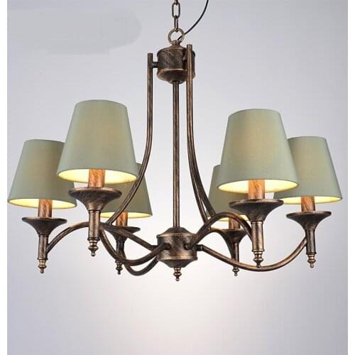 Nostalgia bedroom living Multiple Chandelier vintage wrought iron chandelier lighting country retro room lamp restaurants