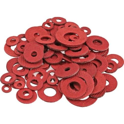 1000pcs M2 M2.5 M3 M4 M5 M6 M8 Flat Pad Insulation Washers Red Paper Meson Gasket Spacer Insulating Spacers