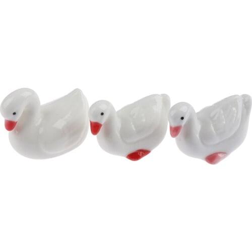 2 Pcs Ceramic Little Swan Chopstick Holder Chopsticks Holder Spoon Fork Chopstick Rest Stand Kitchen Tools Tableware 5 * 3 * 4cm