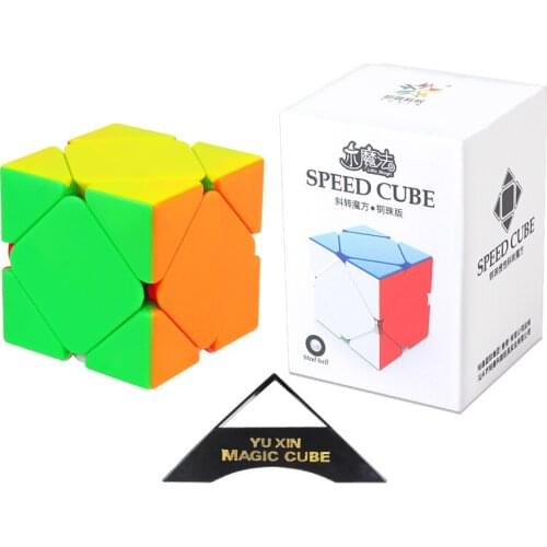 2021 Yuxin ZhiSheng Skew Magic Cube 3X3 Stickerless Speed Puzzle Cube Educational Toys cubo magico 56mm