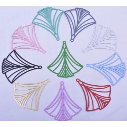 30pcs AB6597 39mm Fashion Bohemia Style Brass Painted Charms Silver Gold Color Pendant DIY Jewelry Findings