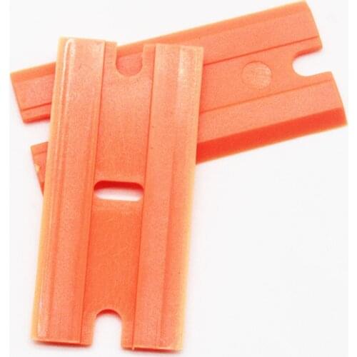 Newest Window Glass Cleaner Scraper Car Wrap Sticker Squeegee Double Edged Plastic Razor Blade Label Clean Razor Glue Remover