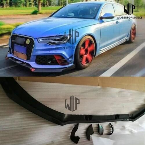 A6 RS6 High quality Carbon fiber Car body kits Front splitter Front lip Car styling For Audi A6 RS6 Car body kit 12-16