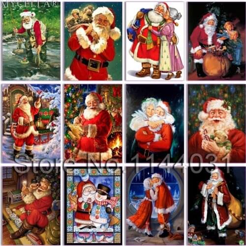 Diamond Embroidery 5D DIY Diamond Painting Christmas Santa Claus Diamond Painting Cross Stitch Full Rhinestone Mosaic