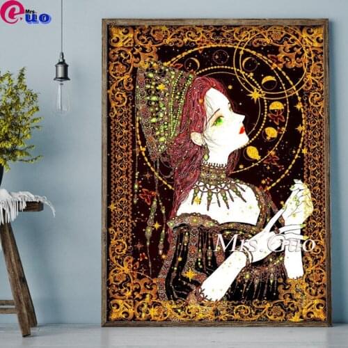 DIY Diamond Painting Full Square Cartoon Girl Diamond Embroidery Mosaic Ancient beauties Picture Of Rhinestones Home Decor