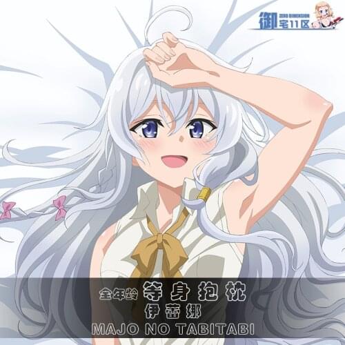 Anime Wandering Witch: The Journeyof Elaina Elaina Dakimakura Hugging Body Pillow Case Pillow Cushion Cover Otaku Bedding Gifts