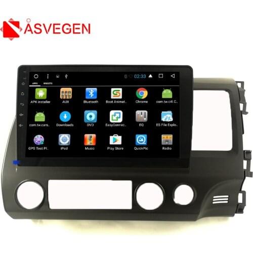 Asvegen 10.2'' Android 7.1 Quad Core Car GPS Navigation Bluetooth Stereo Audio Radio Multimedia Player For Honda Civic 2006-2011