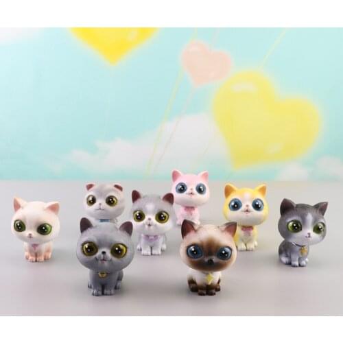 Car Ornament Creative Animal Resin Decor Ornament Cute Shaking Head Cat Toys Gift Car Accessories Interior Doll Auto Decoration