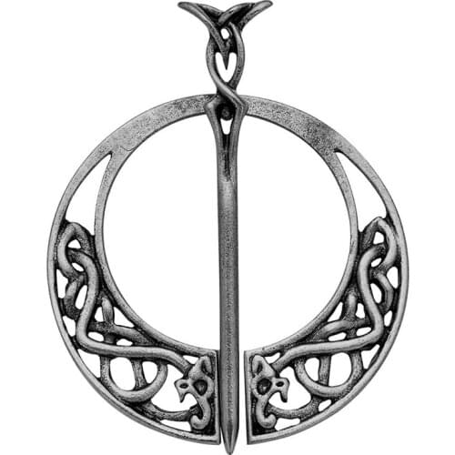 Retro Medieval Viking Brooch Penannular Twists Cloak Clasp Shoulder Shawl Pin Sweater Scarf Cardigan Brooch Scottish Jewelry