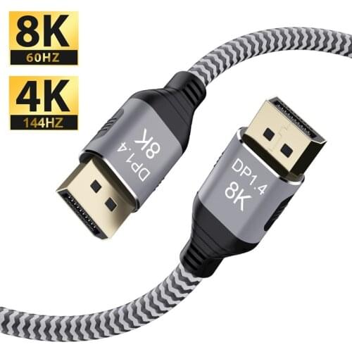DisplayPort1.4 8K Cable Real 8K@60Hz 4K@144Hz DisplayPort Converter 0.5M-10Meter