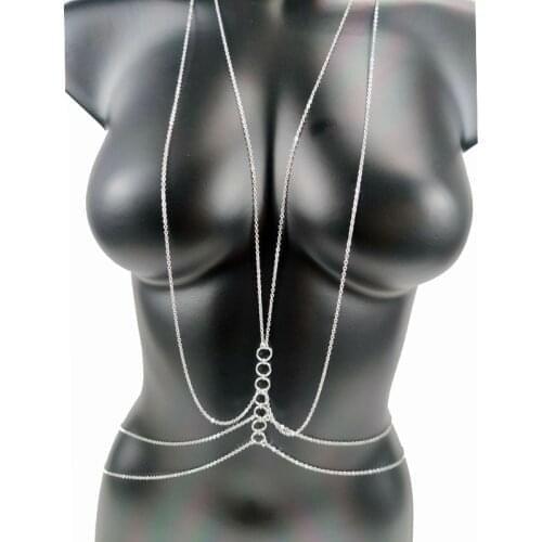 Body Chain Body Jewelry Chest Chain Bikini Sexy Fashion Belly Chains Waist for Women Goth Beach Summer Punk Gift Accessories