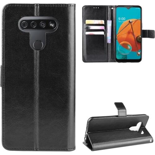 For LG K51 Case Luxury Leather Flip Wallet Phone Case For LG Q51 Case Stand Function Card Holder