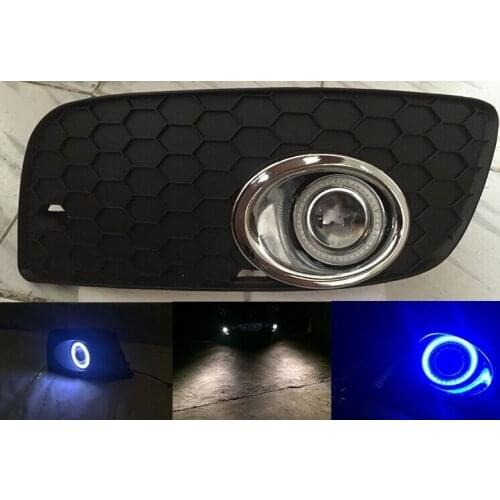 COB angel eye DRL daytime running light + halogen fog lamp + projector lens + fog lamp cover for volkswagen VW sagitar GTI, 2pcs